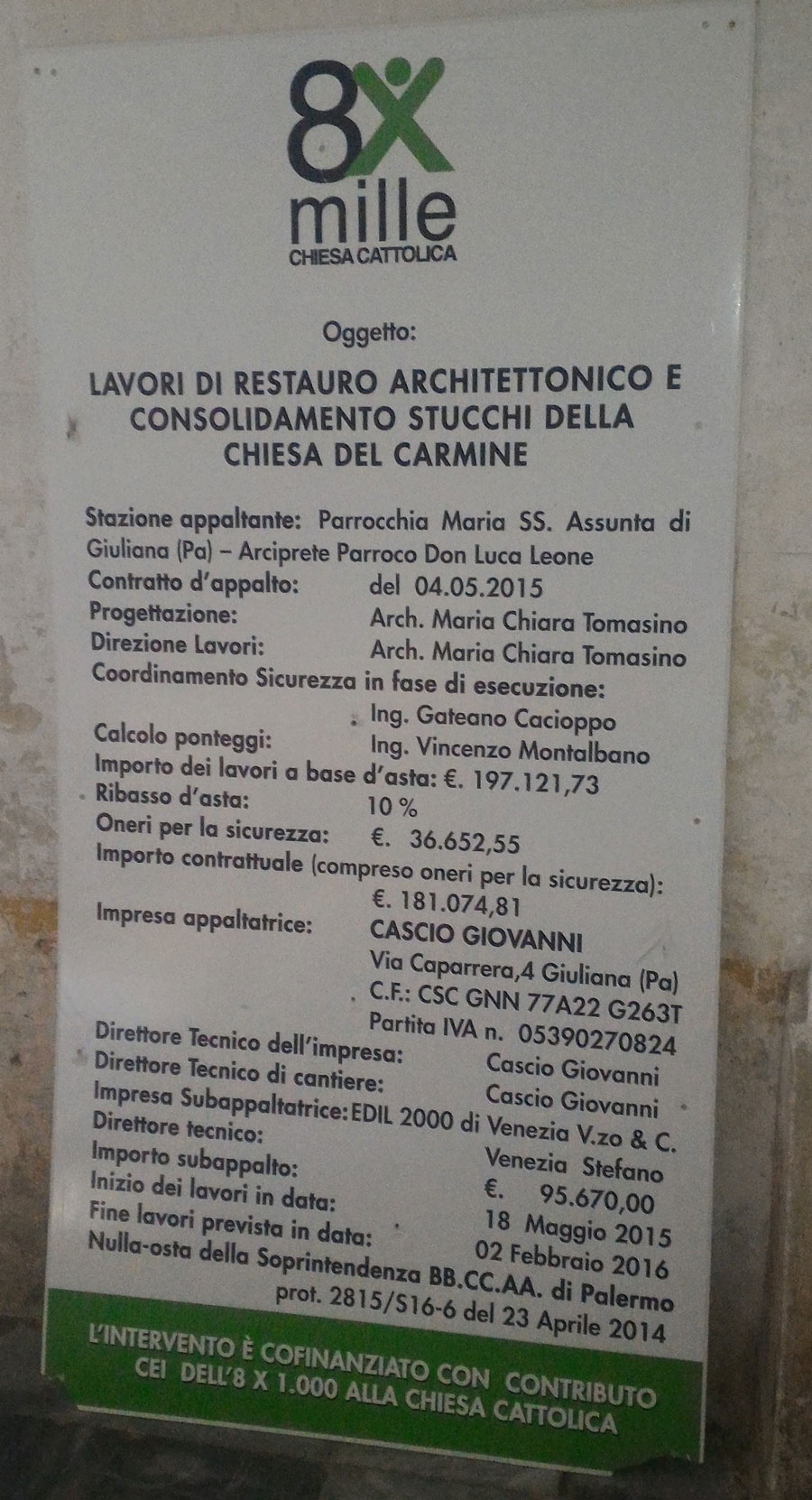 Chiesa del Carmine Giuliana Palermo